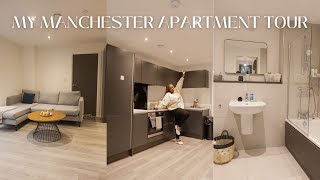 MY MANCHESTER 🇬🇧 APARTMENT TOUR  INTERNATIONAL STUDENT  RENT  TIPS FOR APARTMENT HUNTING [upl. by Onailil]