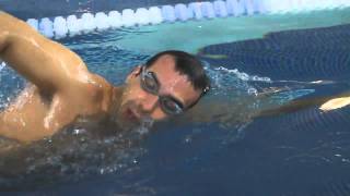 Front crawl Swimming technique  over water arm action [upl. by Mervin]