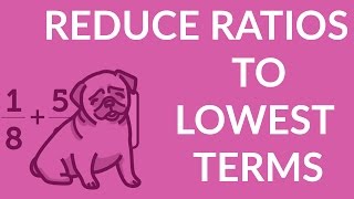 ʕ•ᴥ•ʔ Reducing Ratios to Lowest Terms with easy Ratio Notation example [upl. by Martinsen693]