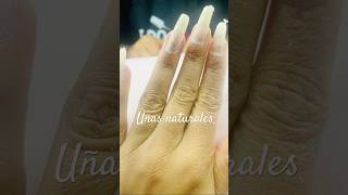 7 meses usando acrílico  Así quedaron  Uñas largas naturales nails [upl. by Ased]