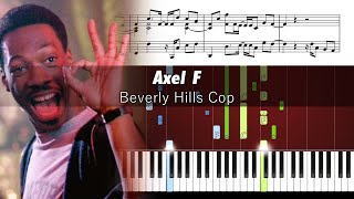 Beverly Hills Cop  Axel F  Piano Tutorial with Sheet Music [upl. by Ttennaj760]