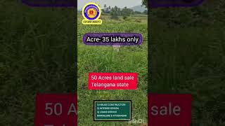 50 Acres land sale  Acre 35 lakhs only  Telangana state [upl. by Yellas509]