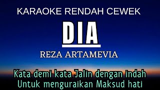 Dia  Reza Artamevia Karaoke Lower Key Nada Rendah Wanita 1 [upl. by Mcdade828]