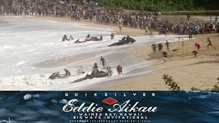 Water Patrol Jet Skis Get Caught Inside on Massive Wave at The Eddie 20152016 [upl. by Natty205]