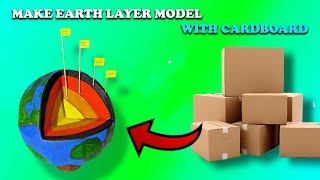 How to Make Earth Layer Model With Cardboard Make 3d Earth Layer Model for School project [upl. by Ettenot]