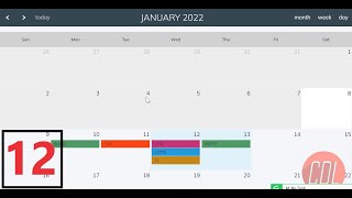 12 Change Events Color in fullCalendar  Apply different color in full calendar js [upl. by Ameen]