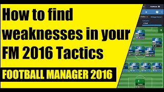 HOW TO FIND WEAKNESSES IN YOUR FM 2016 TACTICS [upl. by Nnayram]