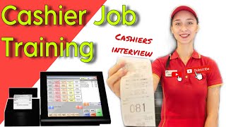 Cashier job training  cashier training  cashier job interview question and answer [upl. by Rawdin]