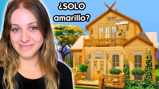 Los Sims 4 PERO solo puedo USAR UN COLOR  Color Amarillo  Barrio Arcoíris 🌈  Marta [upl. by Rendrag]