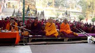 Tibetan Buddhist Monks chant at Bodh Gaya [upl. by Asilec]