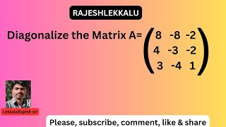 Diagonalize the matrix problem part 1 [upl. by Hardden184]