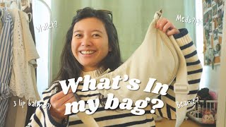 Whats in my bag  Uniqlo crescent bag [upl. by Tnairb]