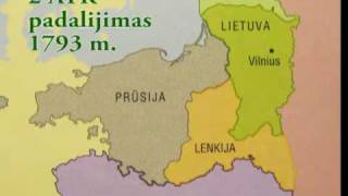 Lietuvos sienos 10092009  LDK žemėlapiai History and borders of Lithuania [upl. by Maiga]