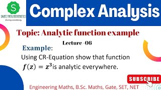 How to prove that function fz  z3 is analytic by using CR equations Cauchys Riemann Equations [upl. by Heiney]