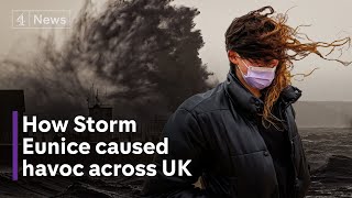 Storm Eunice Death and damage across UK [upl. by Aitetel103]