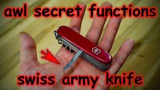 The Secret Functions of the Swiss Army Knife awl [upl. by Adyl]