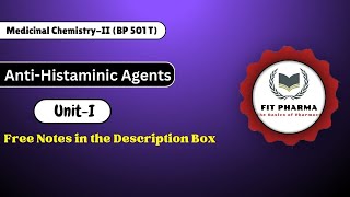 AntiHistaminic Agents  Semester5  Lecture1  Fit Pharma [upl. by Aerehs]