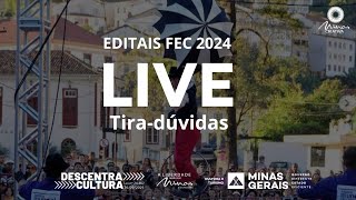 Live tiradúvidas  Edital FEC 11  Circula Minas Audiovisual 2609 às 16h [upl. by Lemra]