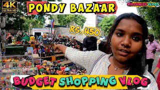 Pondy Bazaar Budget Shopping  mrtamizhvlogs [upl. by Noelani]