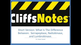 What Is The Difference Between Serrapeptase Nattokinase and Lumbrokinase Short Version [upl. by Barber494]