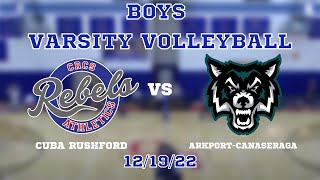 CubaRushford vs ArkportCanaseraga Boys Varsity Volleyball 121922 [upl. by Ainud]