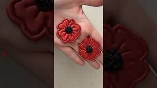 Polymer Clay Poppy Making  ANZAC day earrings  tutorial  craft [upl. by Meil]