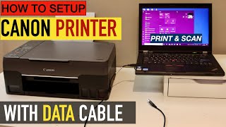 Canon Pixma G3260 Quick Setup With Printer Data Cable Print amp Scan [upl. by Salter]