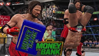 WWE 2K17 Money in the Bank 2017  AJ Styles Cashes Money in the Bank and Wins WWE Championship [upl. by Teplitz902]