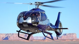 Airbus Helicopters H130 EC130B4 smooth landing at Page airport Arizona  avgeek [upl. by Yrellih7]