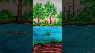 Quick nature sketch sketchpen art sketch drawing dailyart naturedrawing colors learnart yt [upl. by Dunc]