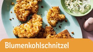 BlumenkohlSchnitzel mit selbstgemachter Remoulade 😋🍽  REWE Deine Küche [upl. by Ozan]