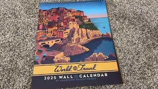 Americanflat 2025 Wall Calendar  World Travel Poster Design  Product Review [upl. by Cannice740]