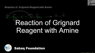 Reaction of Grignard Reagent with Amine Chemistry Lecture  Sabaqpk [upl. by Stark]