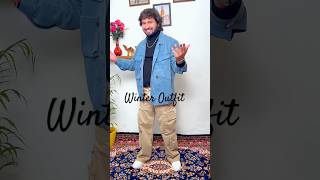 Winter denim and Bagy jeans outfit youtubeshorts shorts outfit [upl. by Aikim]