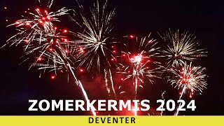 Vuurwerkshow Zomerkermis Deventer 2024 Dutch Firework Professional DFP [upl. by Atilek]