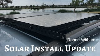 Solar Installation Update  Renogy Foldable Suitcase Panel on Minivan Roof [upl. by Aihsatan]