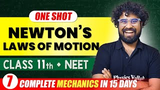 Newtons Law of Motion  Complete Chapter in One Video  ConceptsPYQs  Class 11th NEET [upl. by Lashonda]