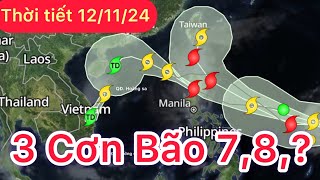 Liên tiếp 3 cơn bão  Trung Bộ mưa rất lớn  Dự báo thời tiết hôm nay ngày mai 12112024 [upl. by Tita]