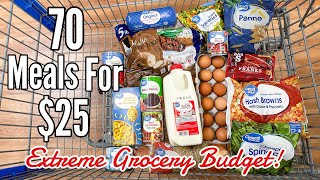 70 Meals For 25  Quick amp EASY Cheap Meal Ideas  Emergency Grocery Budget Shopping  Julia Pacheco [upl. by Yehs]