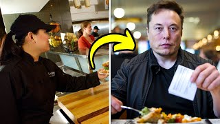 Waitress Is Only Person Nice To Elon Musk The Next Day She Arrives To Work In A Cybertruck And [upl. by Eitsyrk52]