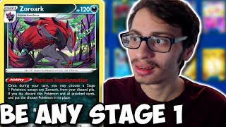 NEW Zoroark Can Become Any Stage 1 You Want Stage 1 Box Deck Evolving Skies PTCGO [upl. by Nomahs88]