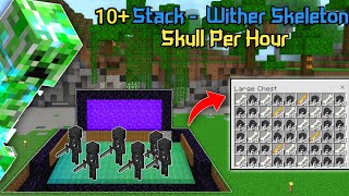 Minecraft Wither Skeleton Skull Farm In Hindi 121 JavaBedrock Edition [upl. by Ahsap445]