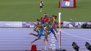 Noah Lyles 100m Final Olympic Highlights Noah Lyles 979 Gold Medal Kishane Thompson Olympic 2024 [upl. by Mahseh]