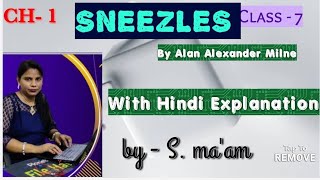 SNEEZLES by Alan Alexander Milne English class 7 [upl. by Baird]