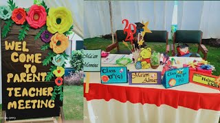 Table Decoration ideas for PTM  Display board decoration ideas for school office [upl. by Gora]