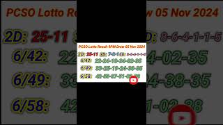 Lotto Result Today 9pm live draw November 5 2024 Swertres Ez2 PCSO live result [upl. by Torie]