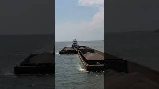 Barge Rocks Intracoastal Waterway Pusher Tugboat [upl. by Ttoile752]