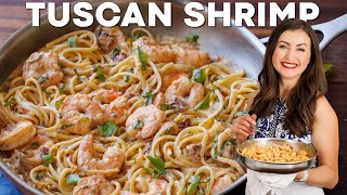 Tuscan Shrimp Pasta  Easy 30 Min Dinner Recipe [upl. by Eiclud916]