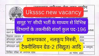 uksssc new vacancy 2024  उत्तराखंड प्रारूपकार भर्ती 2024  उत्तराखंड नलकूप मिस्त्री भर्ती 2024 [upl. by Burnham869]