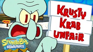 Squidward Hating His Job for 60 Minutes Straight 😤  SpongeBob [upl. by Idnor]